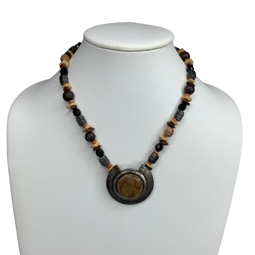 Chicos 12” Dual Round Shell With String Of Chip S… - image 1